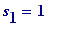 s[1] = 1